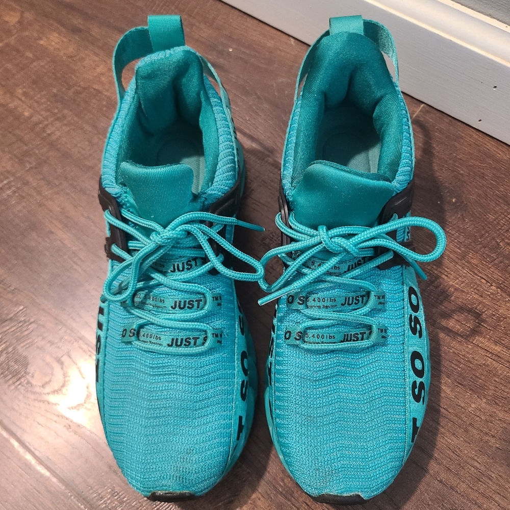 Just So So Lake Blue 8.5 Women's Fashion Tennis Walking Running Workout Shoes